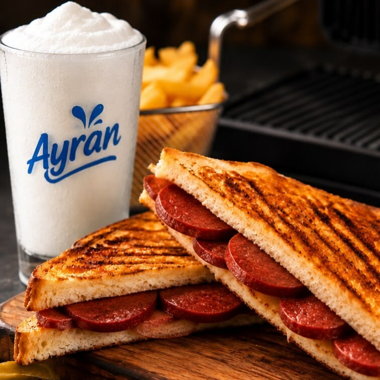 Sucuklu Tost Ayranlı Menü