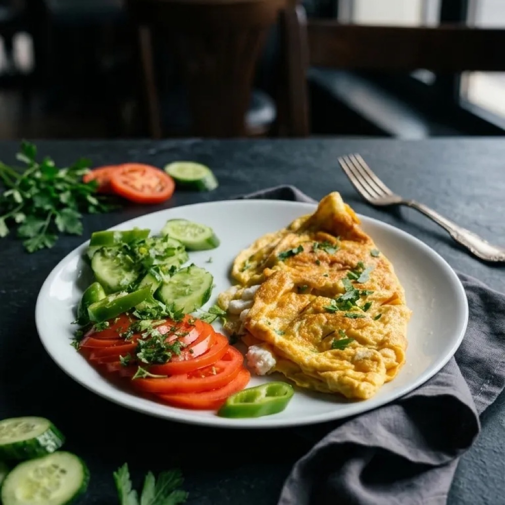 Peynirli Patatesli Omlet