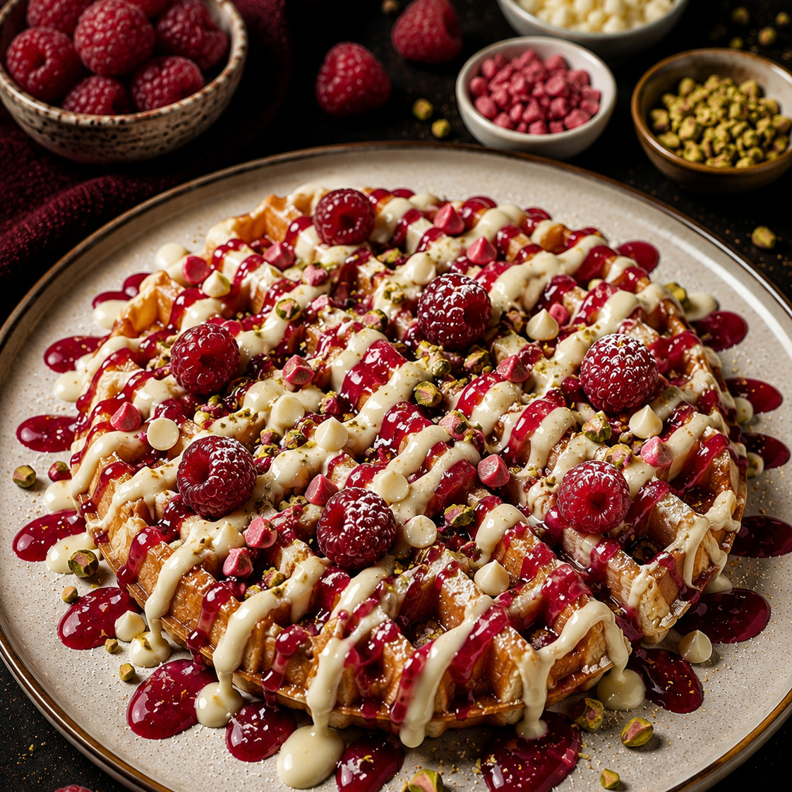 Frambuazlı Waffle