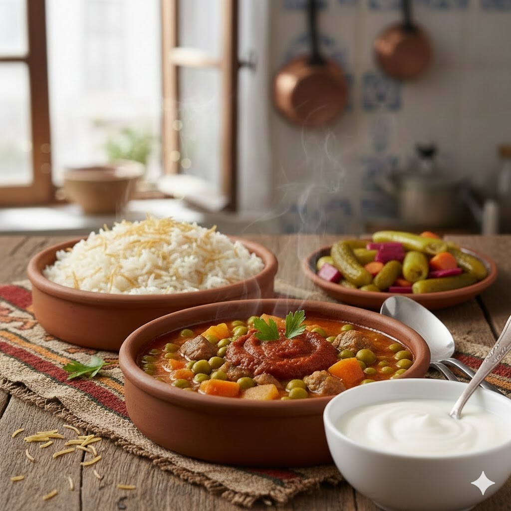 Bezelye & Pilav & Yoğurt