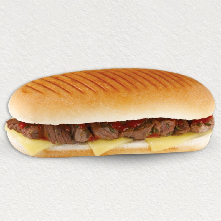 Biftekli Kaşarlı Sandviç