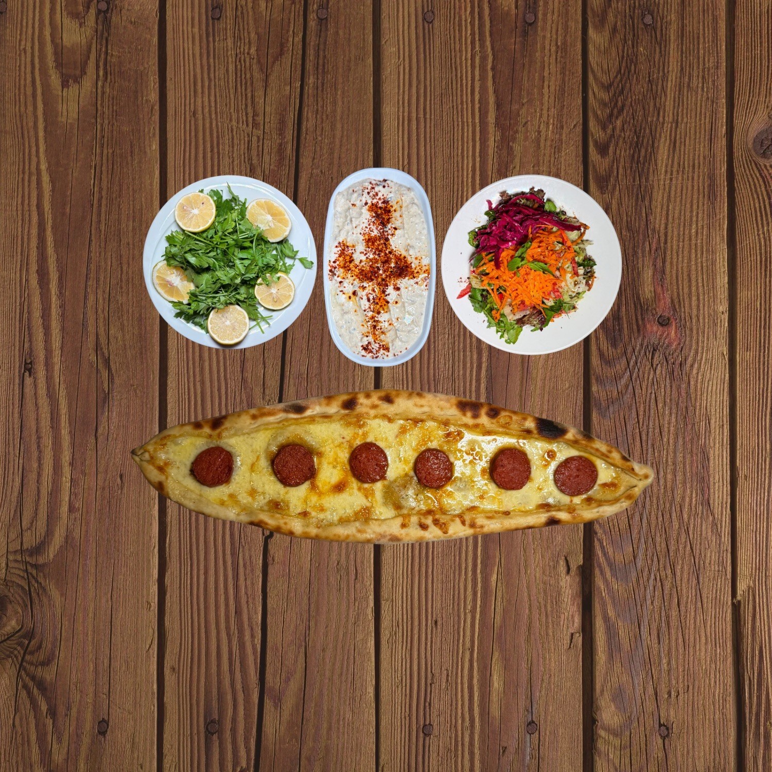 Sucuklu Kaşarlı Pide