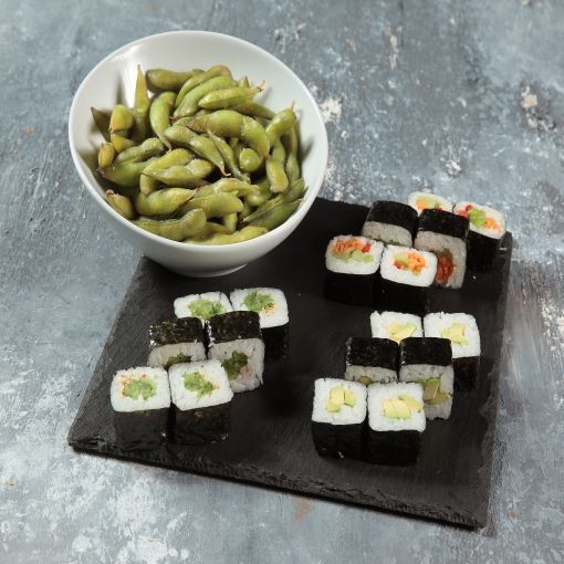 Vegan Maki Set (18 Pcs. +Edamame ) - % 20 İndirim