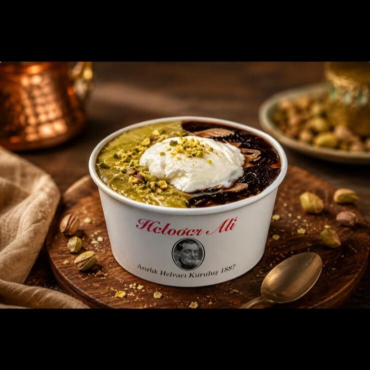Dubai Çikolatalı İrmik Helvası Dondurmalı (Standart boy 160 gr)