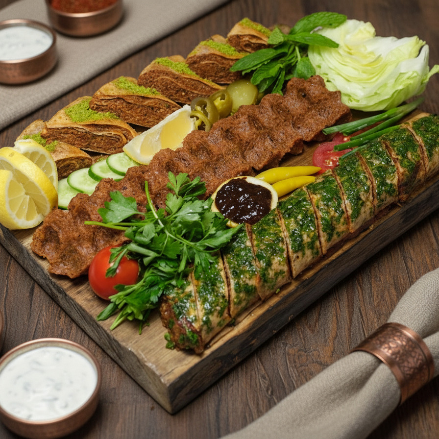 Çiğ Köfte 3 Kişilik Özel Karışık Sunum