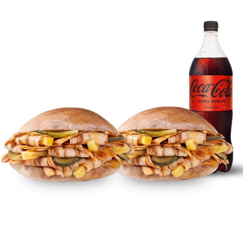 Coca Cola Fırsatı 2’li Large Tombik Menü (Tavuk Döner)