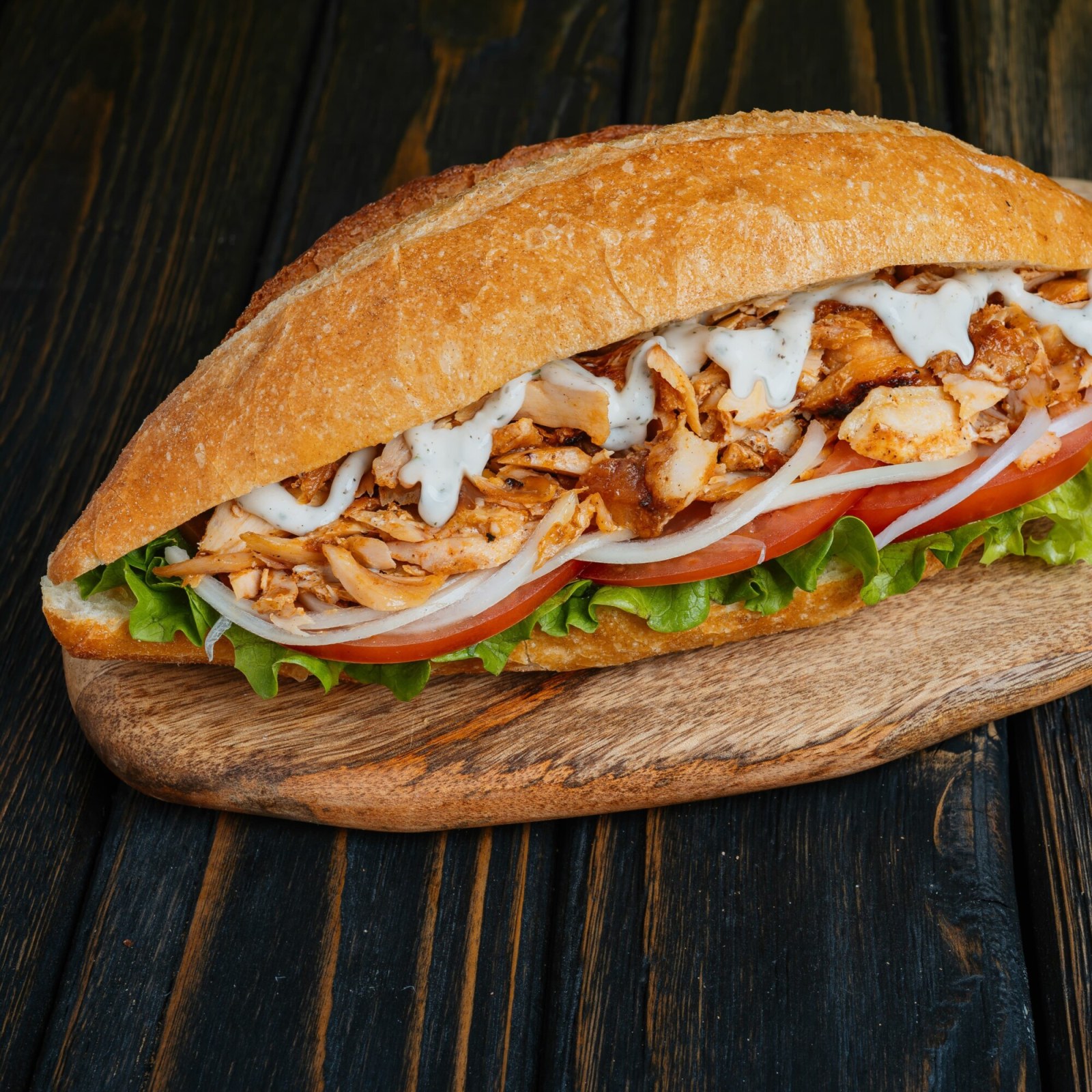 Somun(Sandviç boyutunda) Ekmek Tavuk Döner ( 200 Gr )