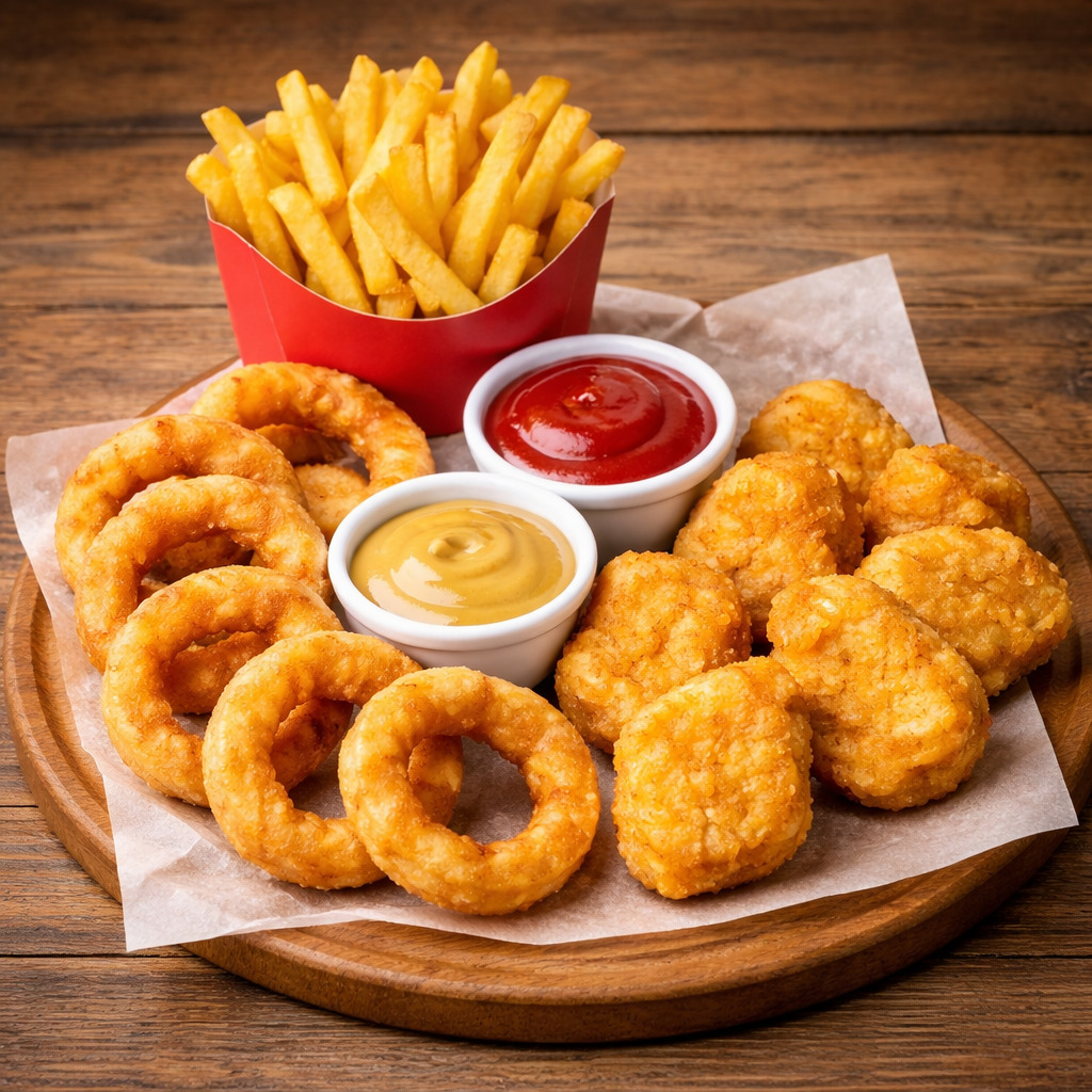 6'lı Aparatif Sepet (soğan halkası, nugget,patates kızartması)