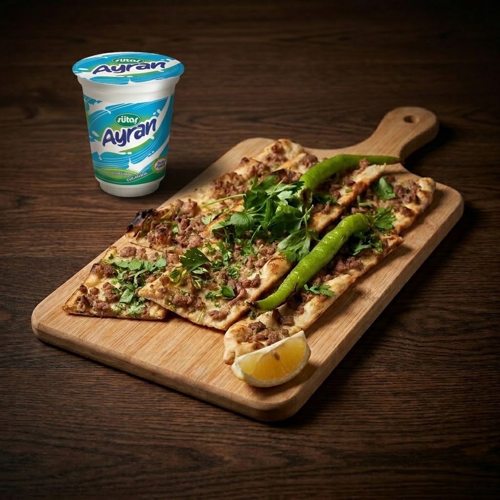 Kıymalı Pide + Ayran