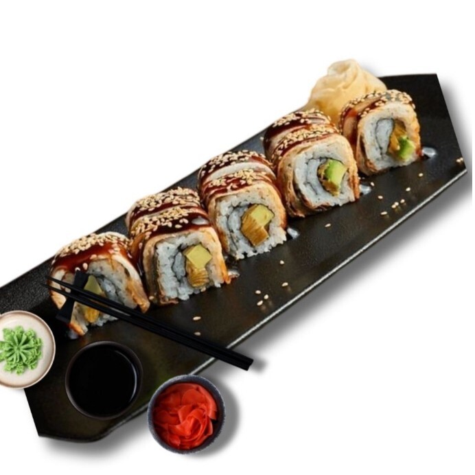 153- Dragon Roll (8 Pcs.)