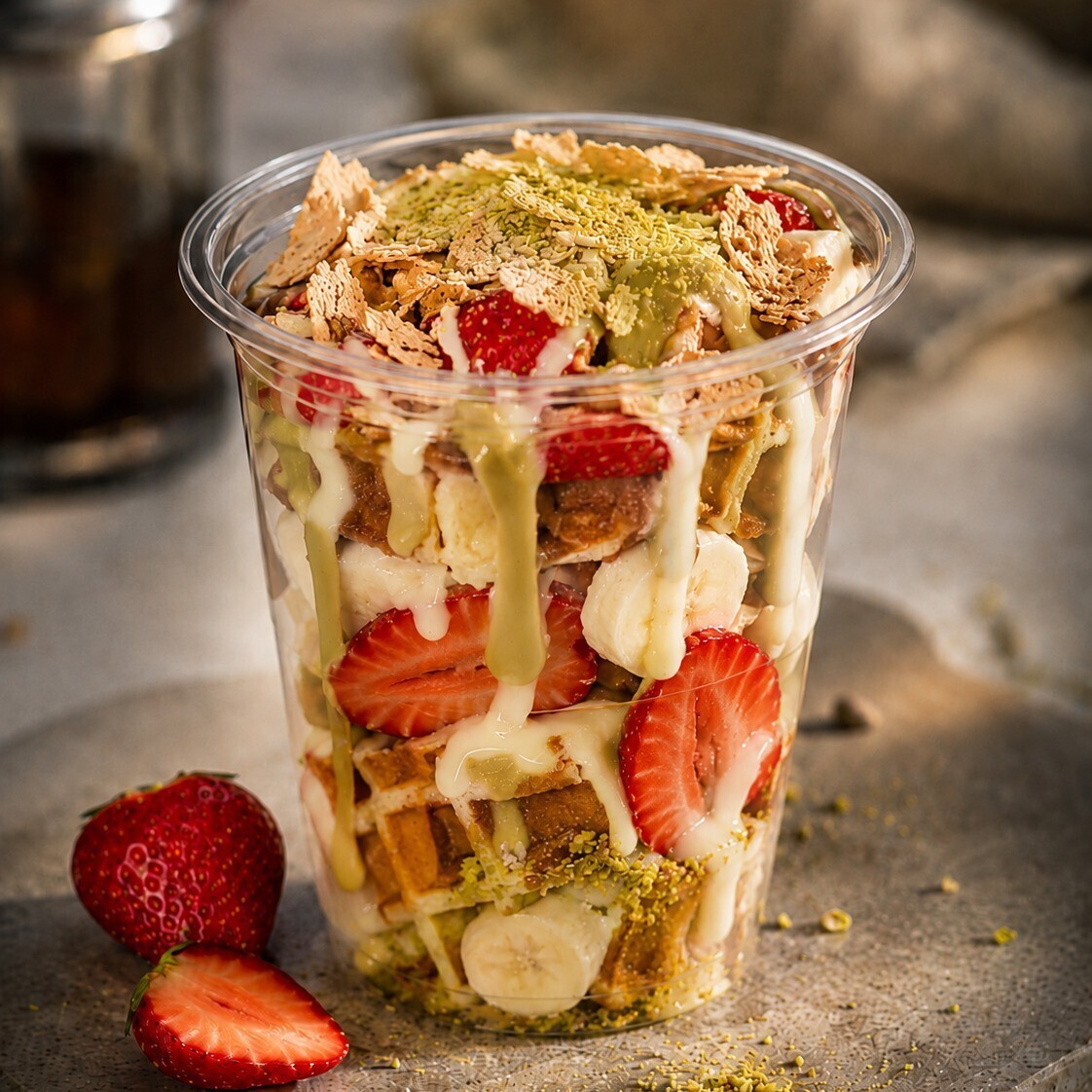 Fıstık Rüyası Bardak Waffle
