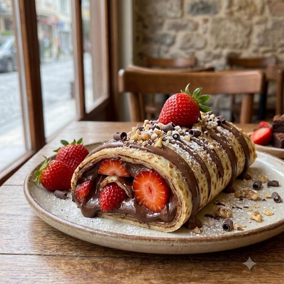 Çilekli Krep Roll