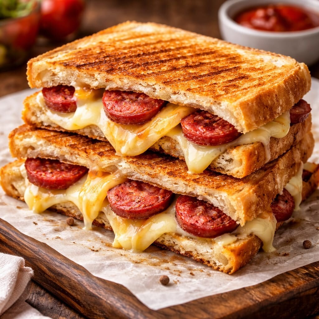 Kaşarlı Sucuklu Tost