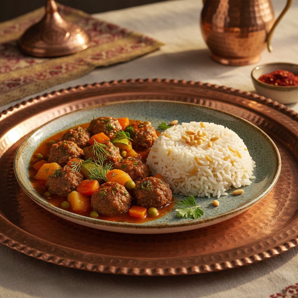 Sebzeli Sulu Köfte & Pirinç Pilavı