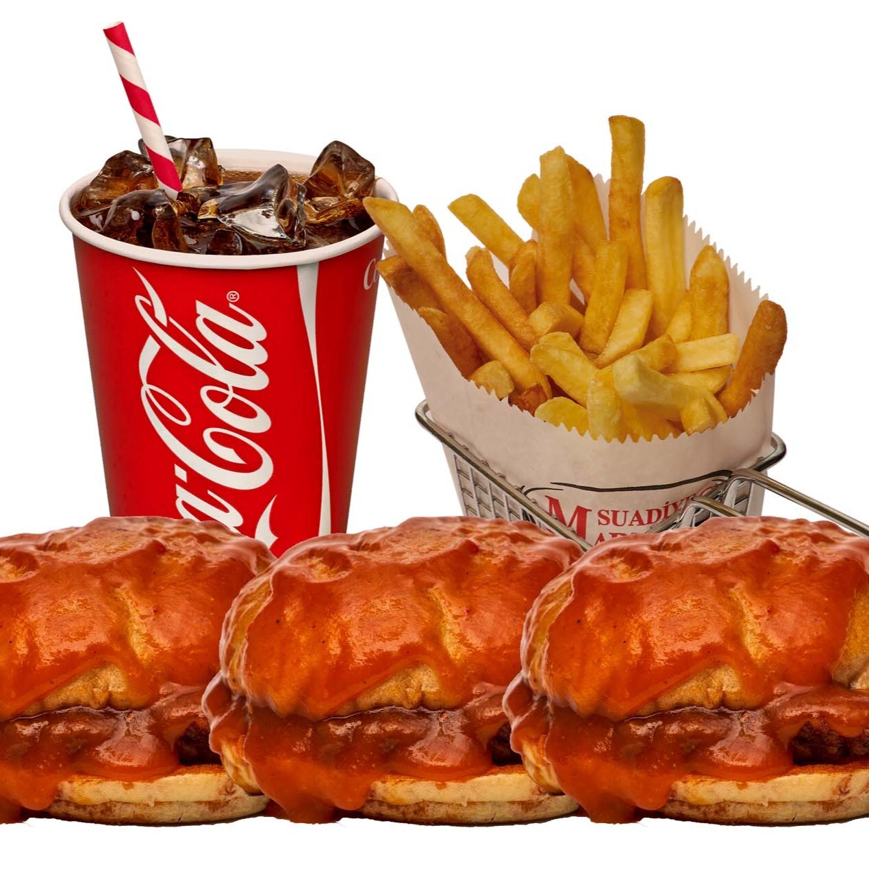 Islak Hamburger Menü (3'lü)