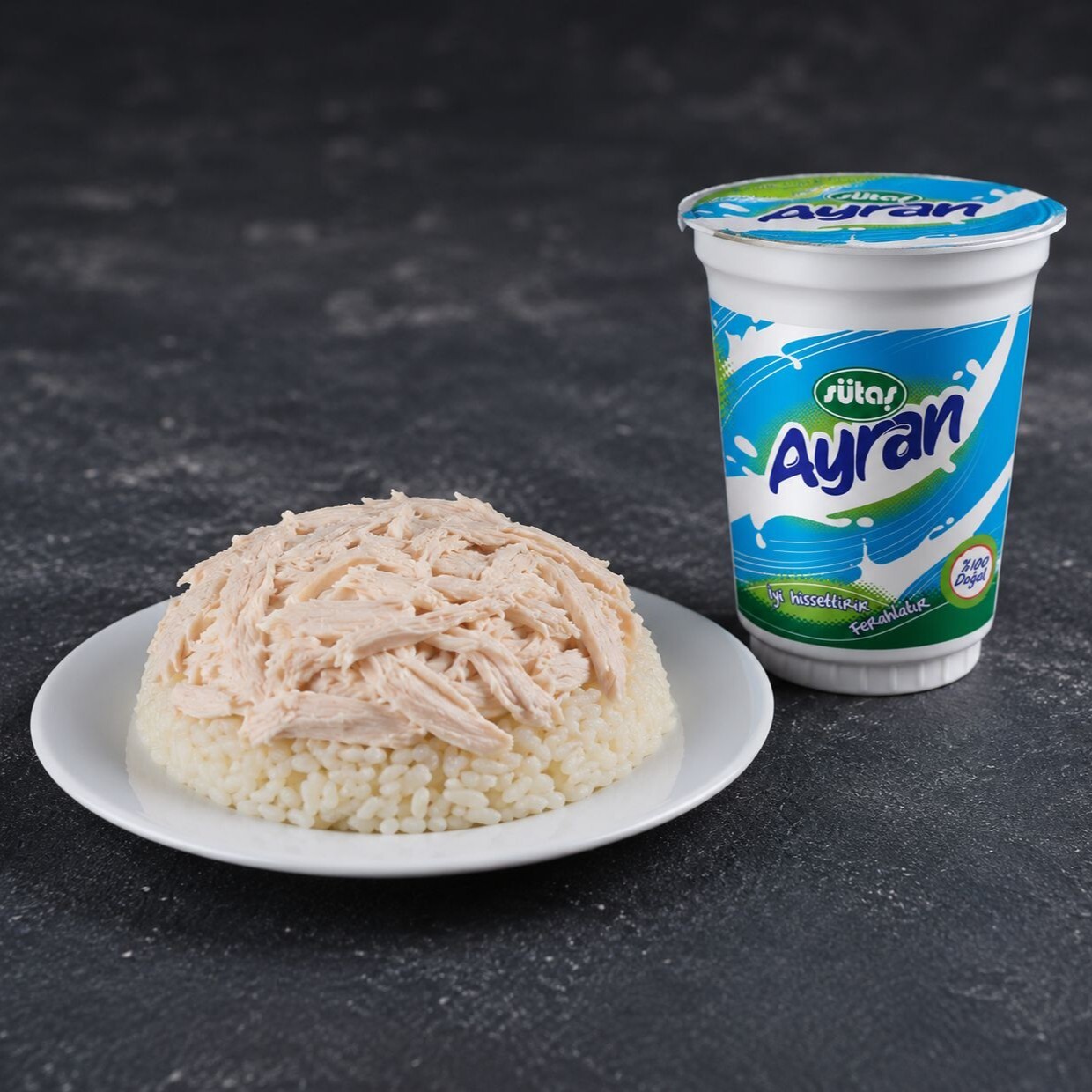 Tavuk Pilav 1.5 Porsiyon + Büyük Ayran