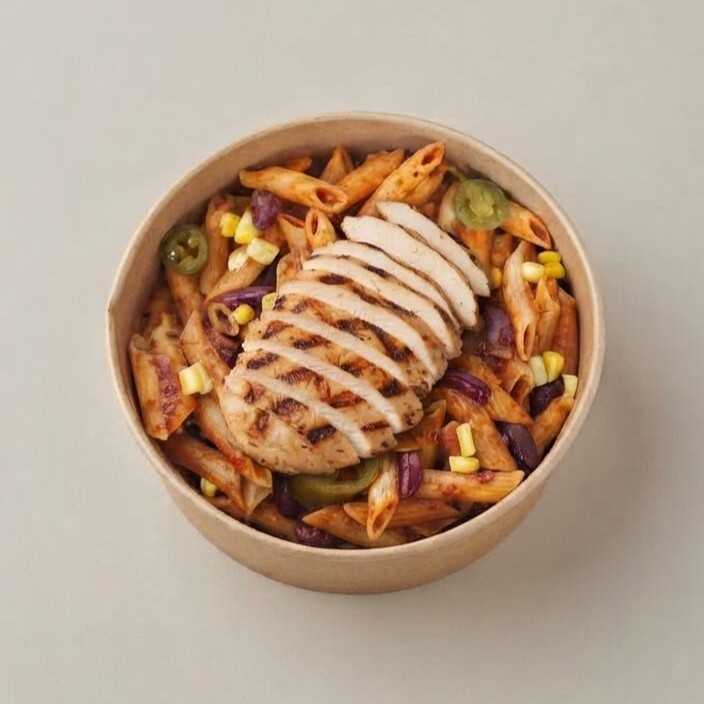 Acılı Meksika Usulü Tavuklu Penne Makarna