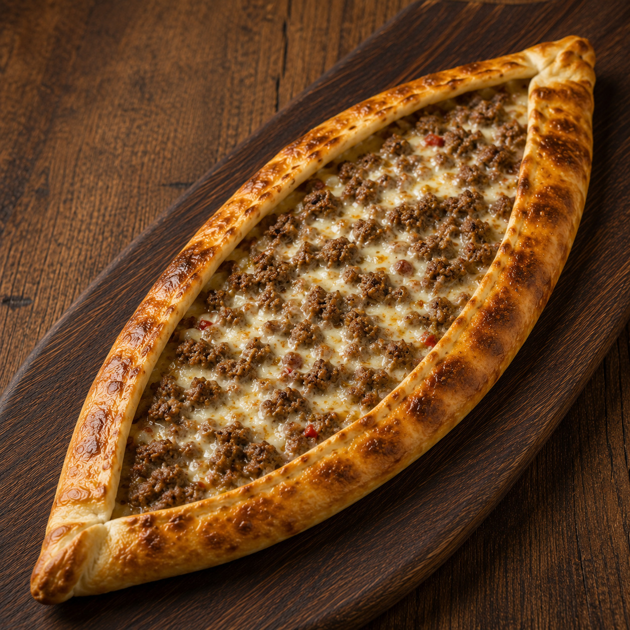 Kıymalı Kaşarlı Pide
