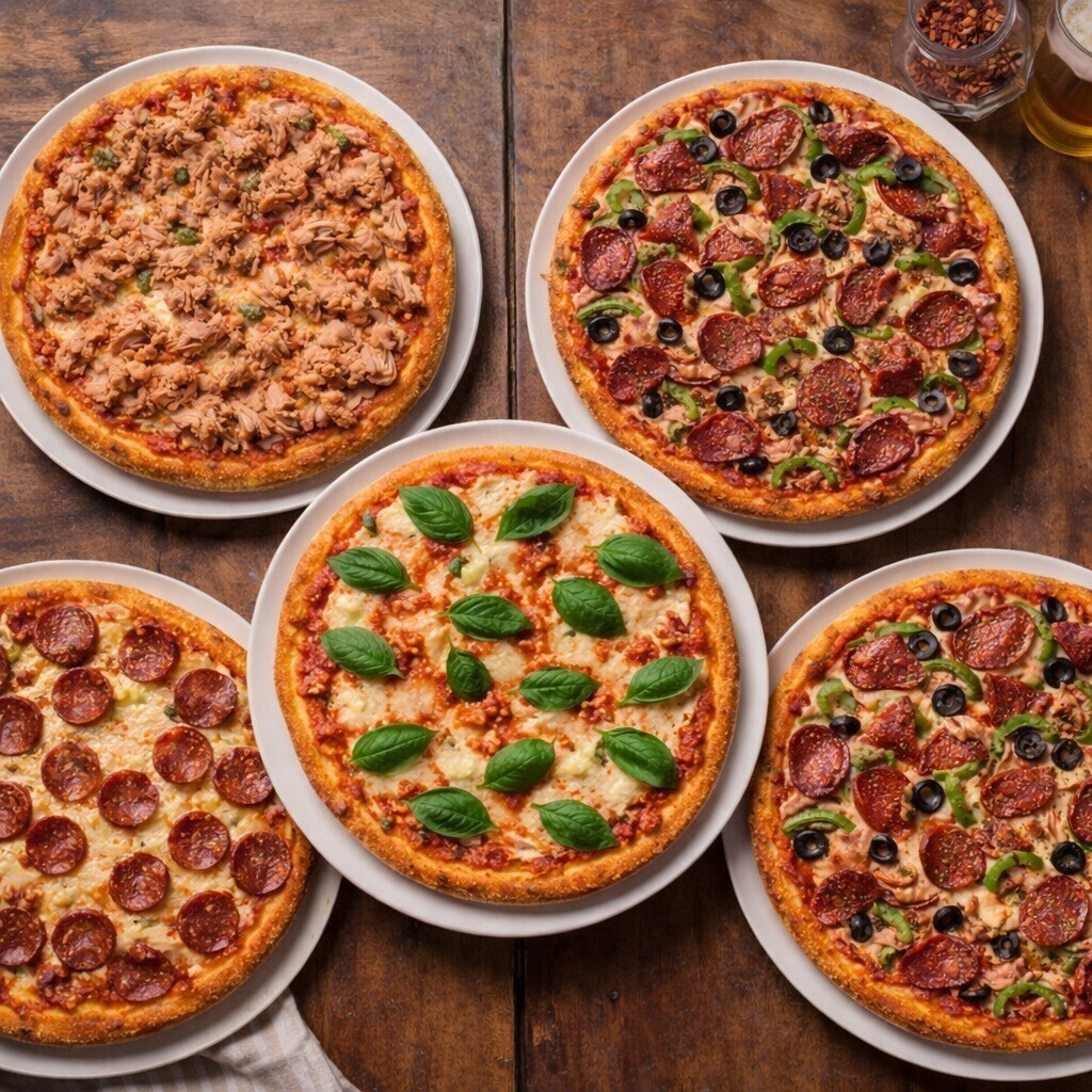 Süper 5’li Büyük Boy Pizza Menü