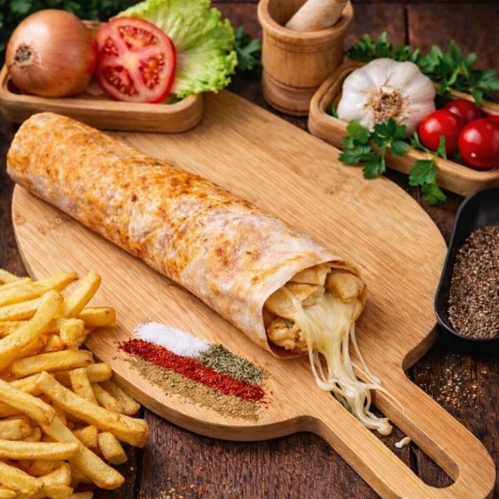 Kaşarlı Tavuk Dürüm Menü