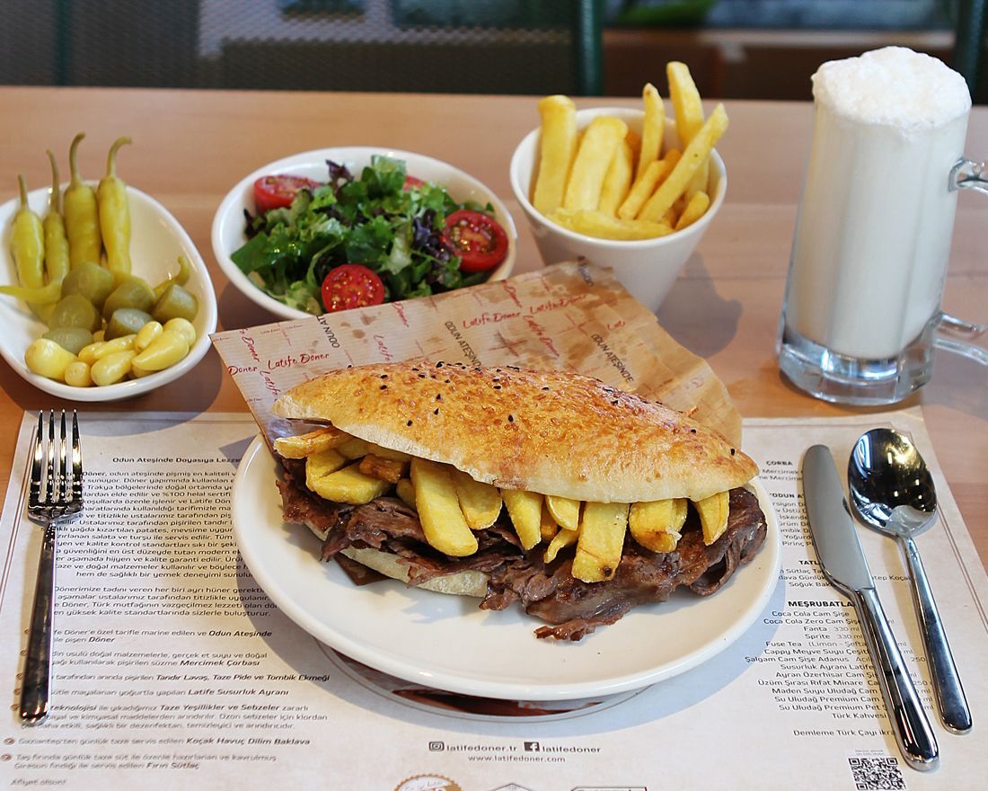Tombik Döner & Patates & Salata & Turşu