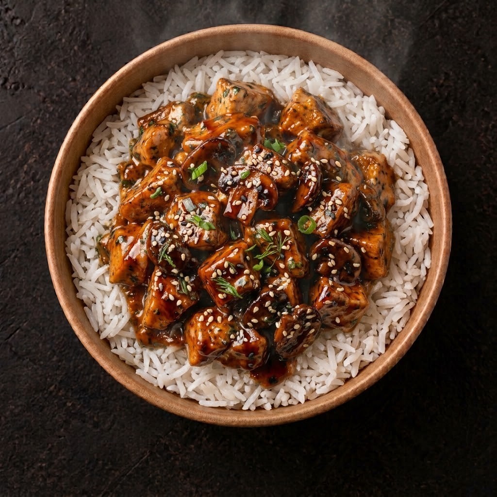 Teriyaki Soslu Tavuklu Pilav