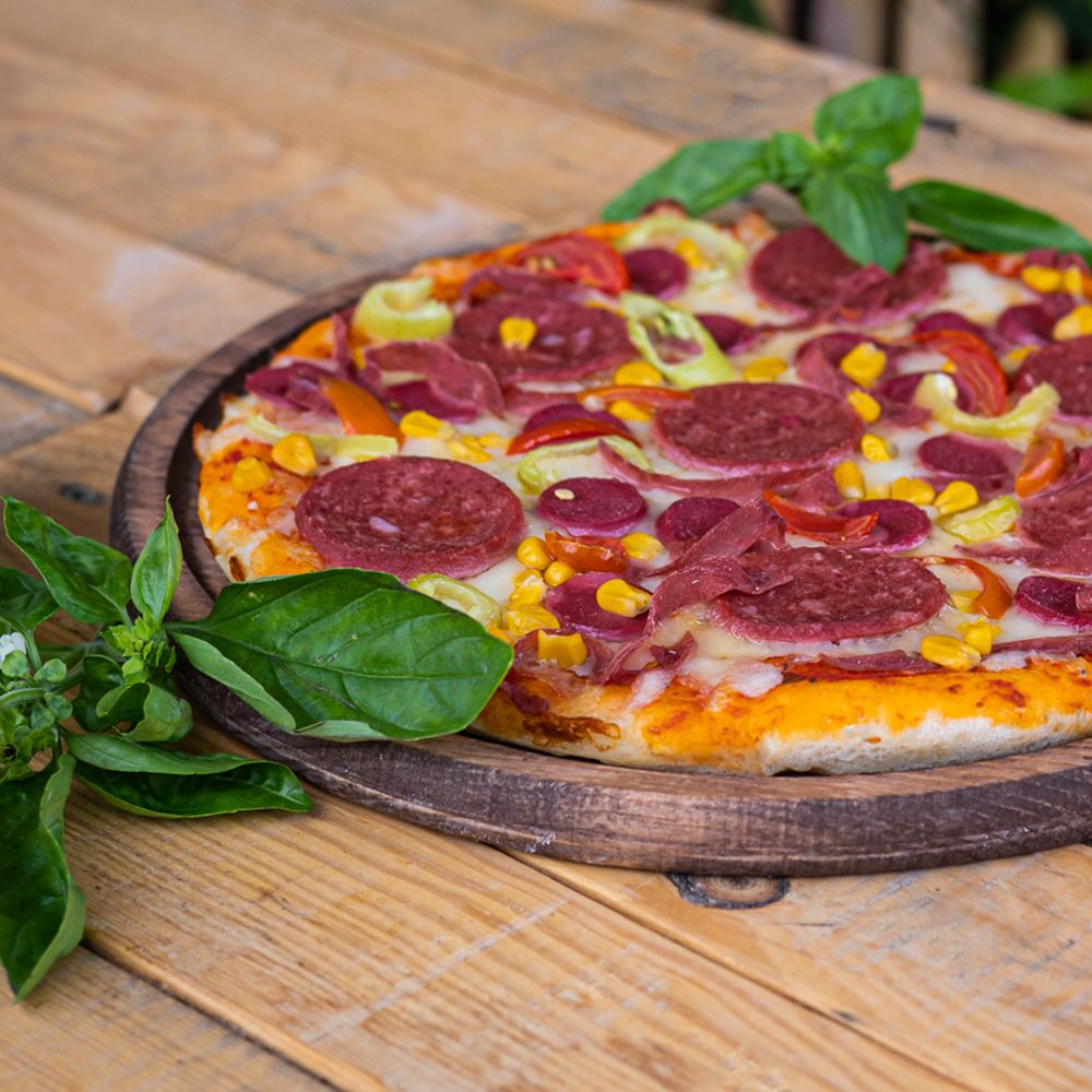 Deluxe Salamlı Sosisli Pizza (Büyük)