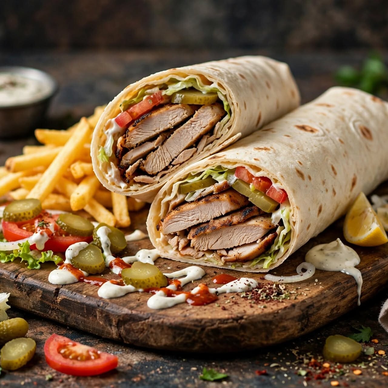 Janti Hatay Soslu Tavuk Döner (Medium) Tek Lavaş