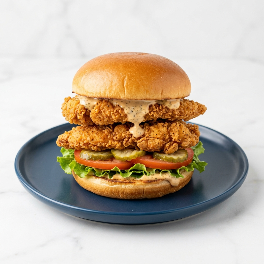 Double Tavuk Burger