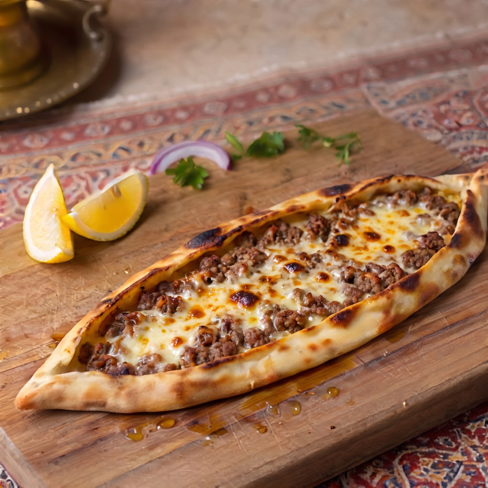 Kıymalı Kaşarlı Pide