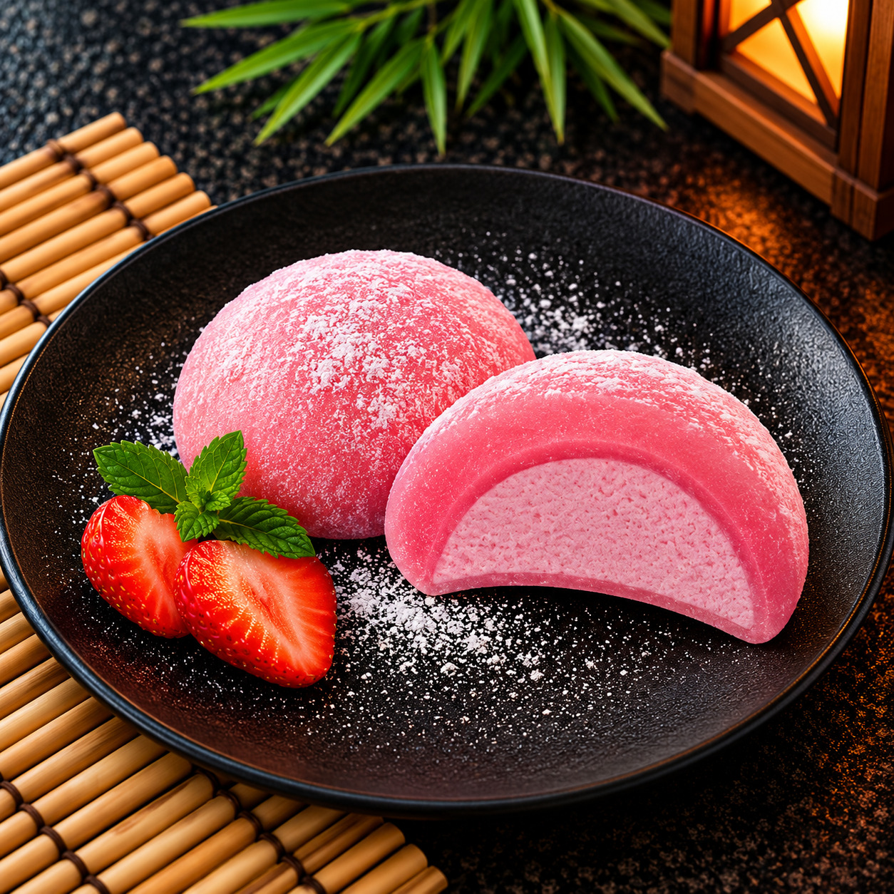 Çilek Dondurmalı Mochi