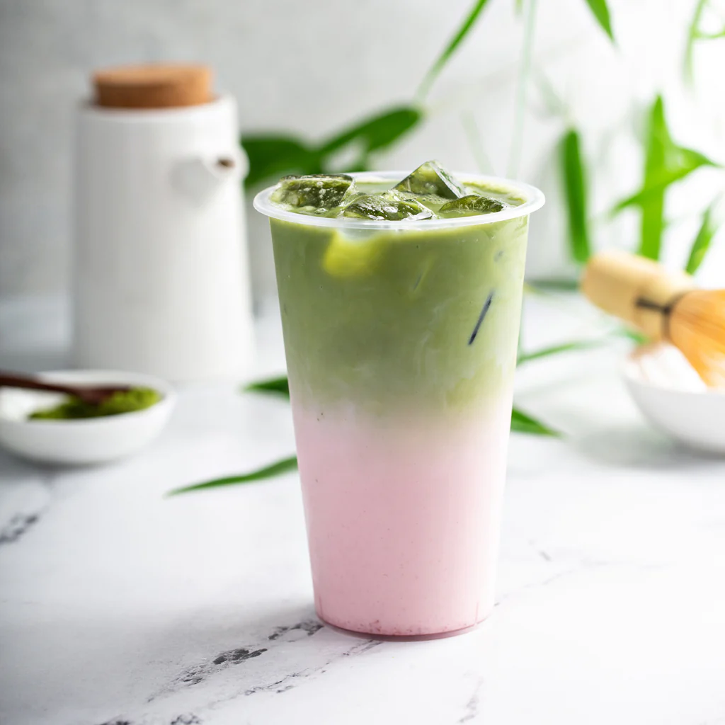 Ice Pink Matcha Latte