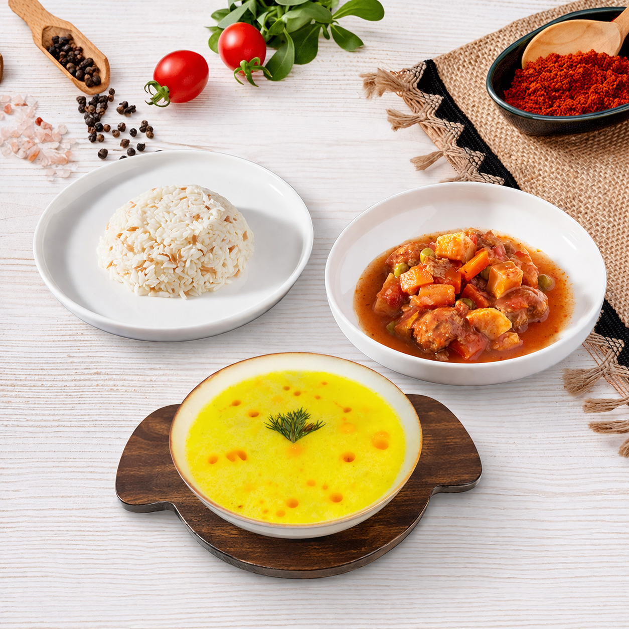 Pilav Yanı Et Menü