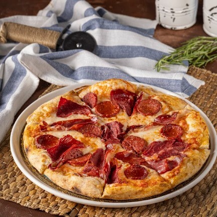 Turkish Pizza Şöleni Vip Line Sos % 100 Dana Pastırmalı Sucuklu Mantarlı Gurme Pizza (Büyük Boy)