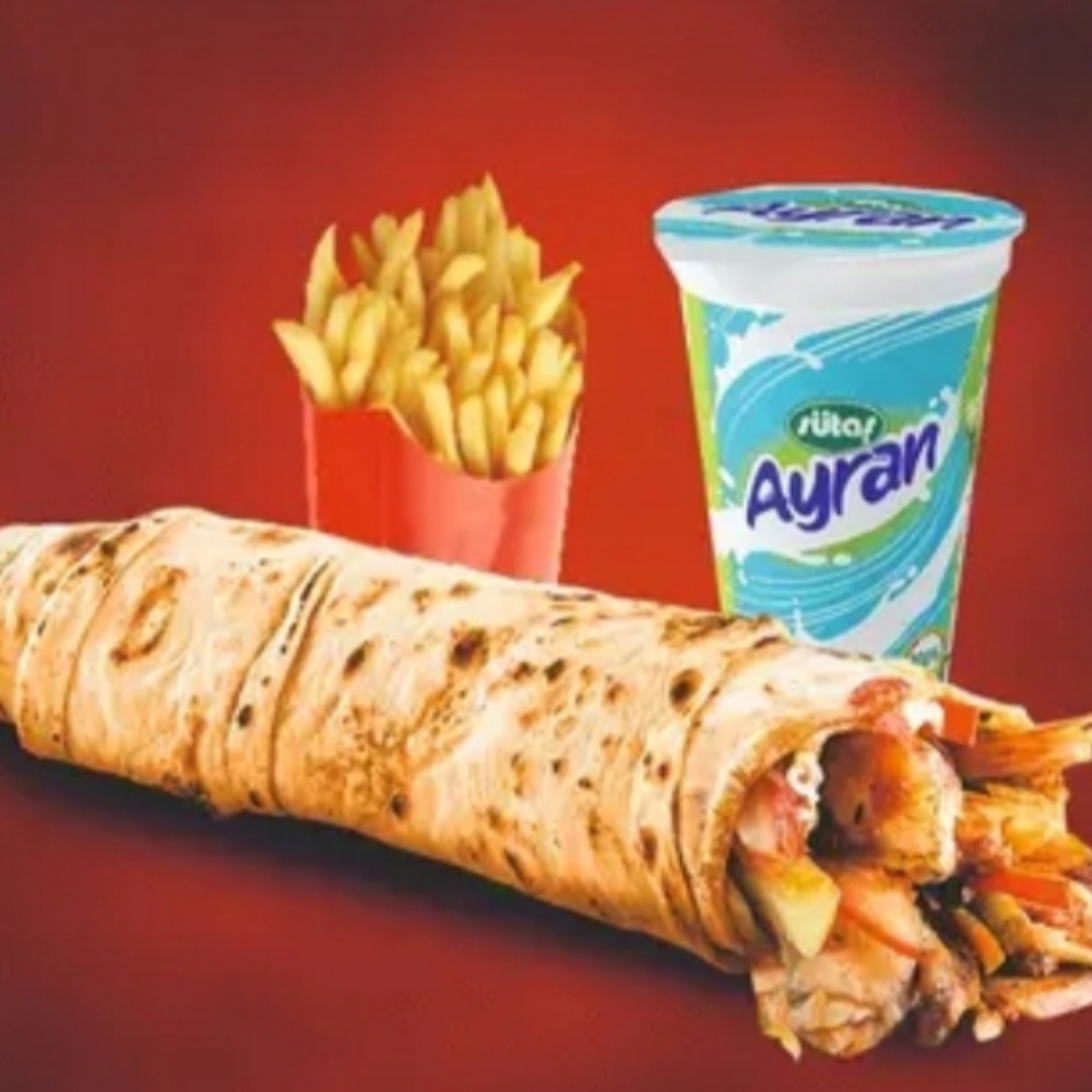 Zurna dürüm ve ayran+patates