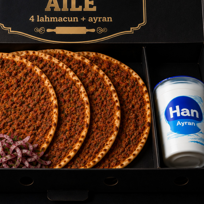 4'lü Lahmacun Aile – 4 lahmacun + 1 ayran