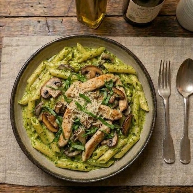 İtalyan Pestolu Tavuk Penne