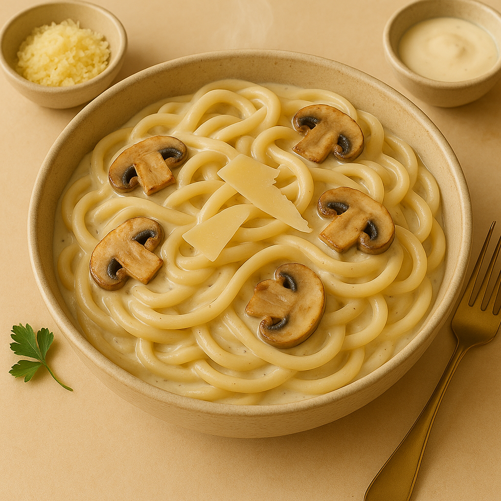 Kremalı Mantar Noodle