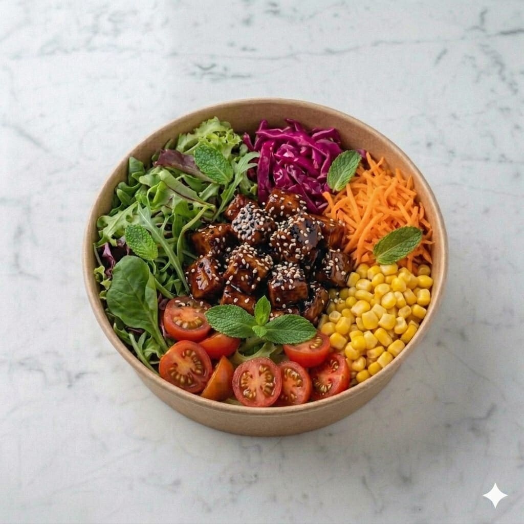 Teriyaki Tavuklu Salata