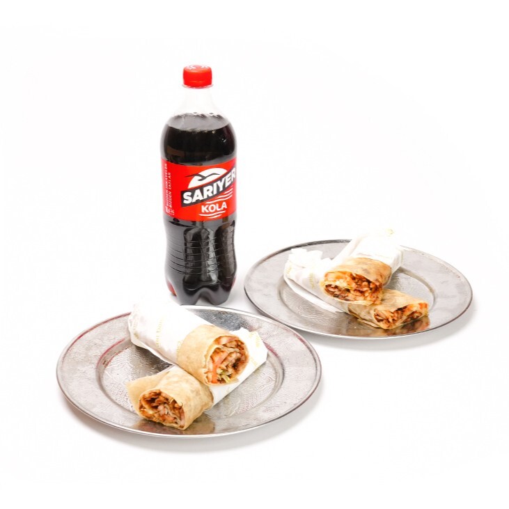 3'lü Eski Usul Döner Dürüm ve 1 Litre Sarıyer Kola Menü