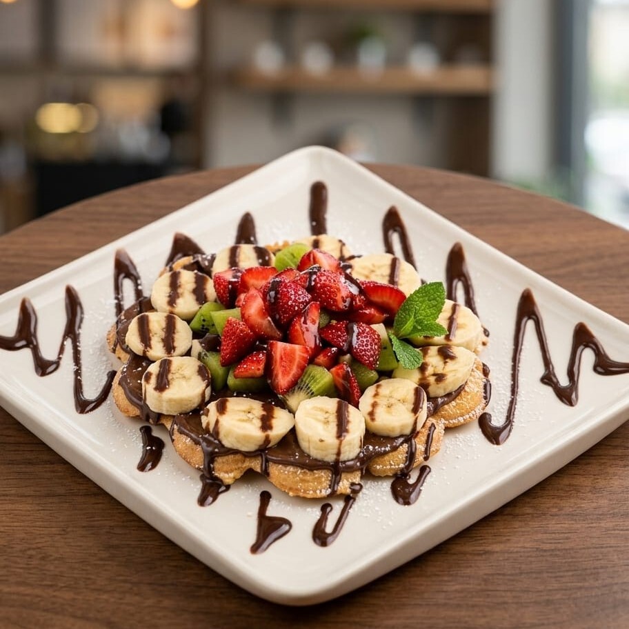 Çilek Waffle Menü