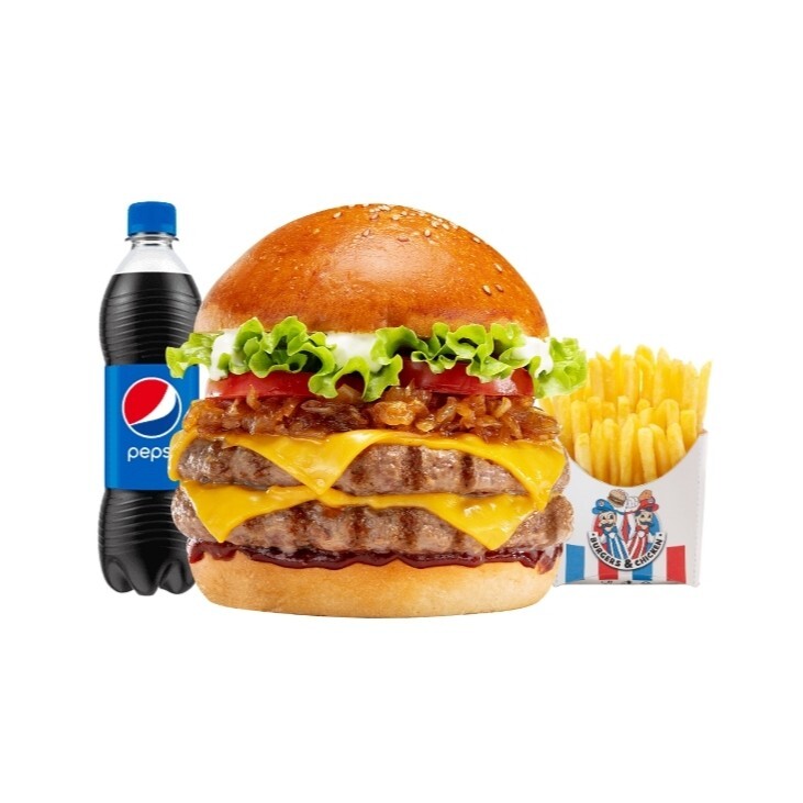 Super Double Crunch Burger Menü