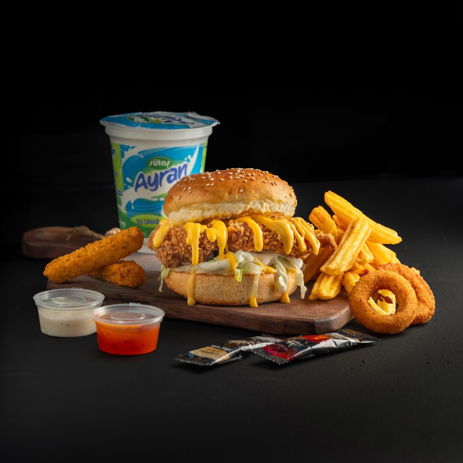 Chick Combo Burger Menü