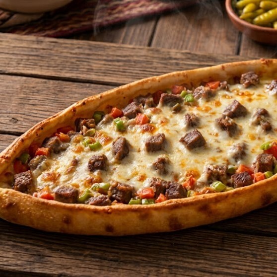 Kuşbaşılı Kaşarlı Pide (Açık)
