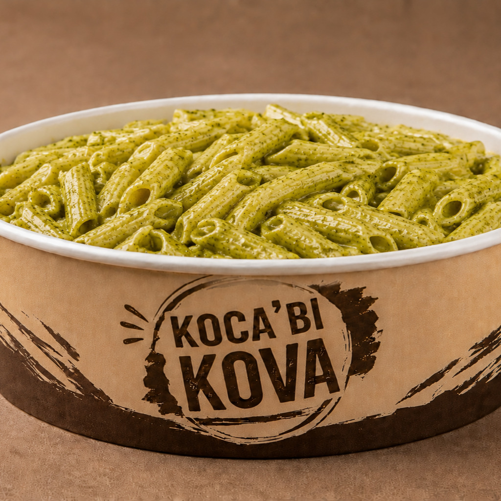 Pesto Soslu Kovada Makarna