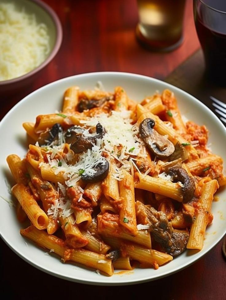 Domatesli Mantarlı Penne