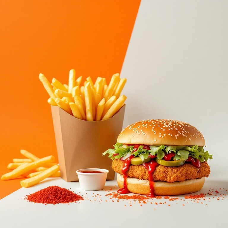 Sweet&Chili Burger & Patates