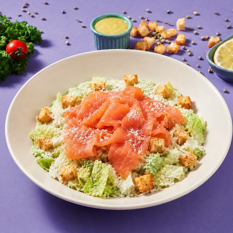 Somon Füme Sezar Soslu Salata