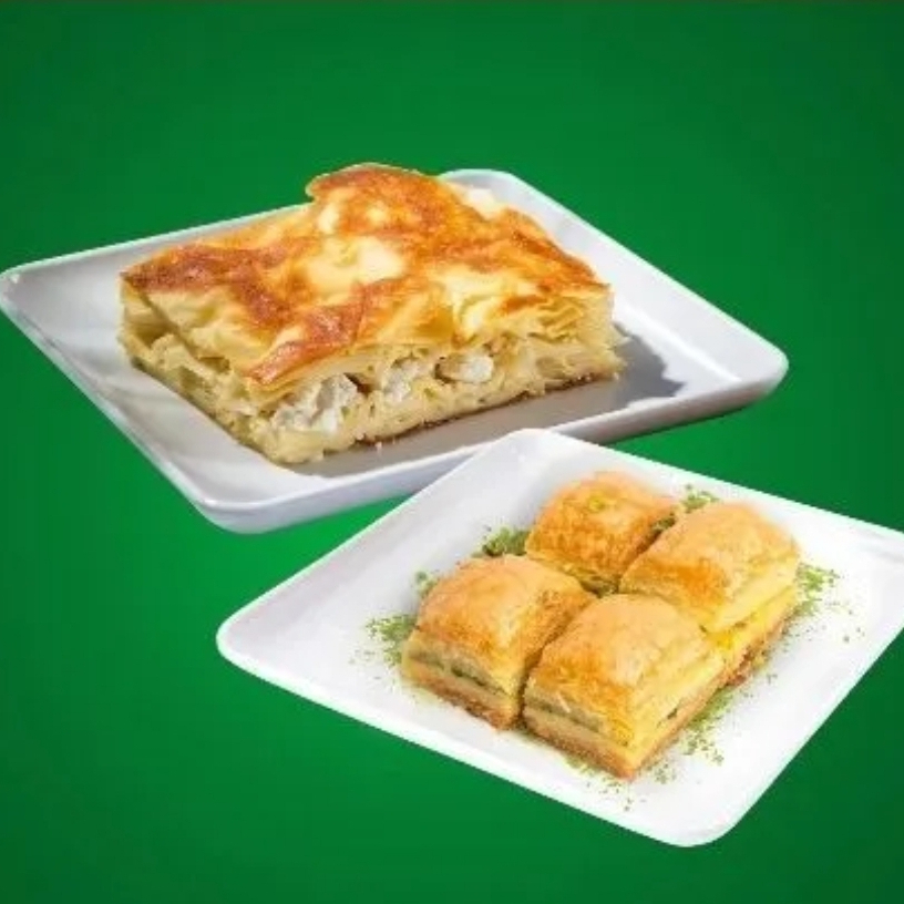 Karışık Börek Kutusu 1 kg & Cevizli Baklava 0,500 gr