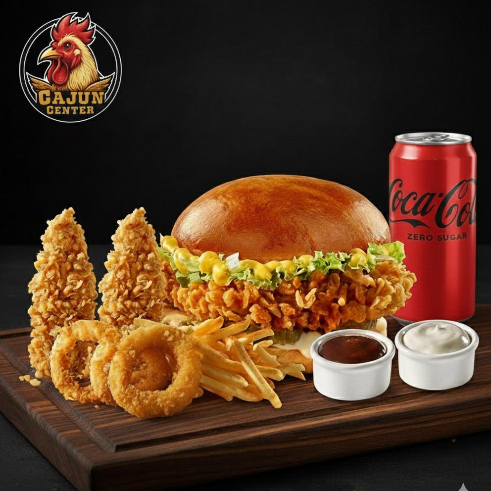Cajun Burger Tıka Basa Menü